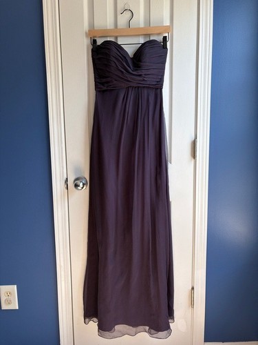 Amsale strapless crinkled - crinkled, silk
